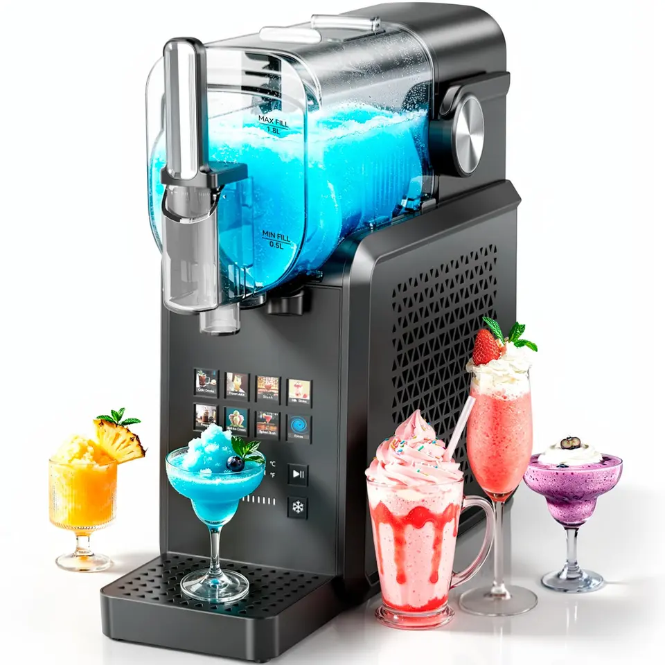 Slushie-Maschine 2L, für Zuhause, mit 8 Modi, One-Touch Start, Selbstreinigend, ideal für Frappés, Milchshakes & gefrorene Cocktails