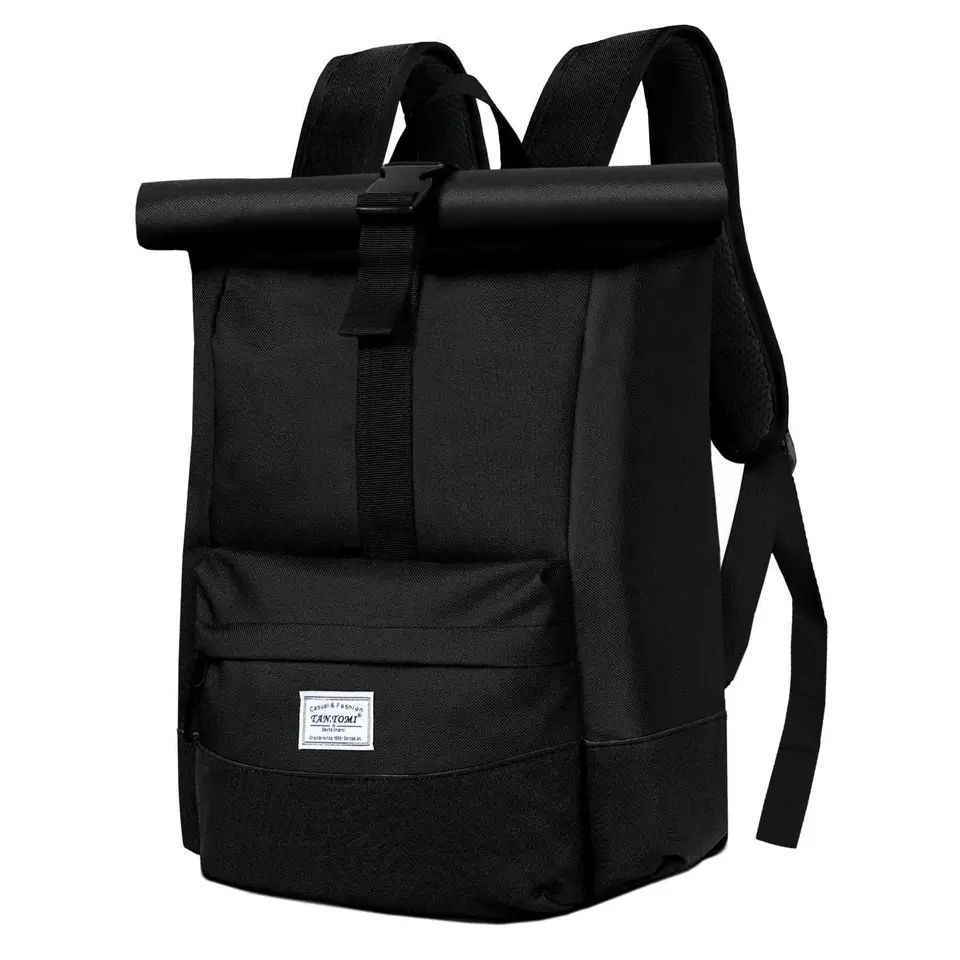 CALIYO Damen Rolltop Rucksack, wasserdicht, groß, mit Laptopfach, ideal für Schule, Studium und Reisen