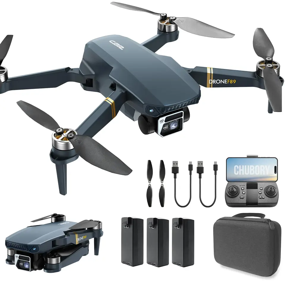 800 Meter Reichweite Drohne mit 4K-Kamera, 84 Min. Flugzeit, faltbar, bürstenloser Motor, Auto-Hover & Auto-Follow (3 Akkus)