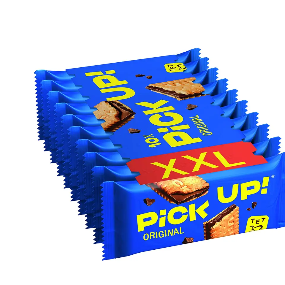 PiCK UP! Keksriegel mit Milchschokolade, 10 x 28 g – Snack für unterwegs