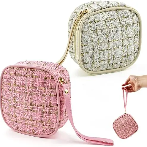 CAREDGO 2er Set Kosmetiktaschen für Handtasche - Mini Kulturbeutel für Damen
