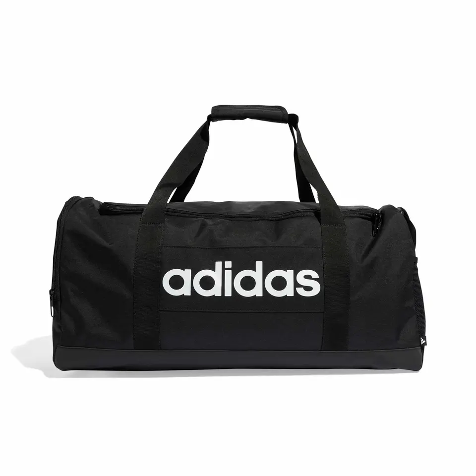 adidas Unisex Essentials Linear Duffel Bag, Schwarz/Weiß, M