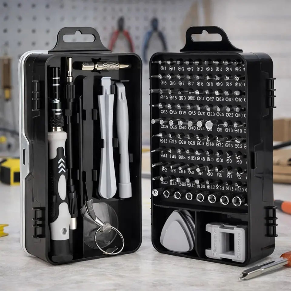115-in-1 Präzisions-Schraubendreher-Set mit flexiblem Schaft, Magnetisches Mikro-Set für Laptop, PC, Telefon, Uhr, RC Auto
