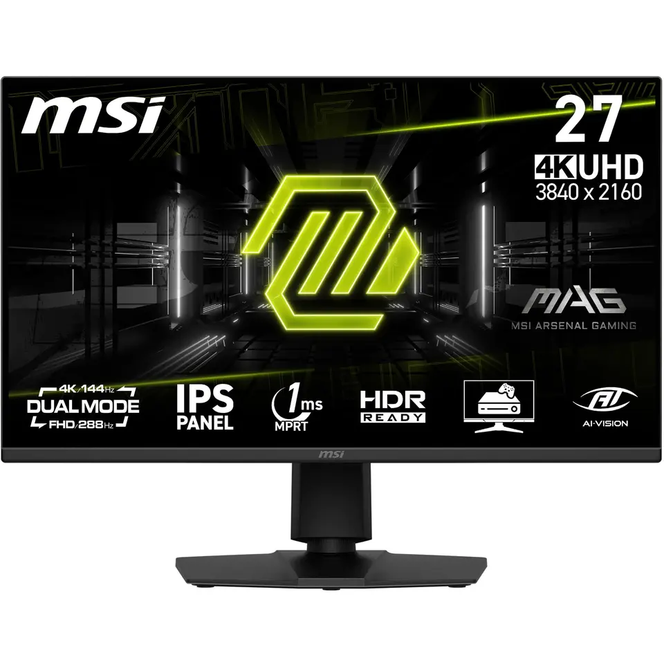 MSI MAG 275UPDA E14 27" 4K-UHD-Gaming-Monitor, IPS, 288 Hz, 1 ms, HDR, AMD FreeSync Premium, Augenschutz, HDMI 2.1, DP 1.4a, schwarz