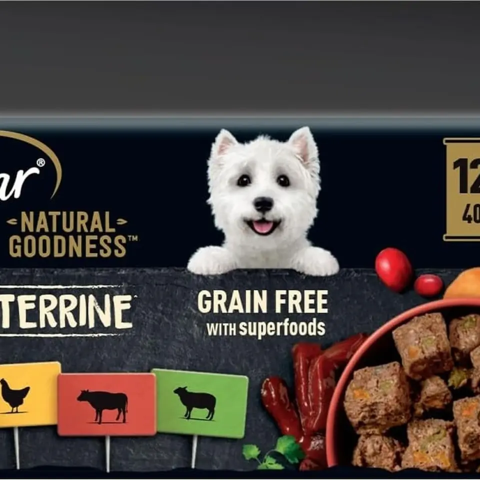 Cesar Natural Goodness in Loaf - 12 x 400 g Dosen, Adult Premium Nassfutter für Hunde, Verschiedene Sorten