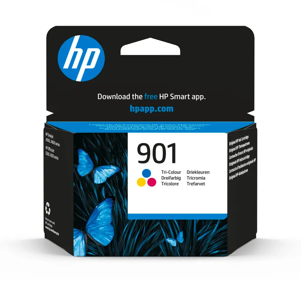 HP 901 Tintenpatrone 9 ml in Blau, Gelb & Magenta
