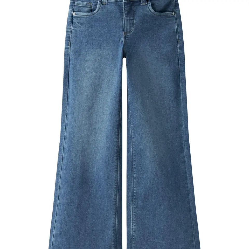 NAME IT Mädchen Nkfpolly X-Wide Jeans 3057-Fr Noos, Medium Blue Denim, 128