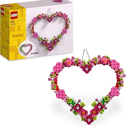 LEGO Herz-Dekorationsset - Bausteine für Kinder ab 9 Jahren, Wanddeko und Geschenkidee für jeden Anlass