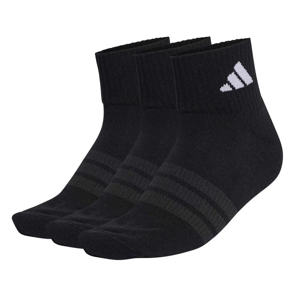 adidas Unisex Sportsocken 3er Paket, schwarz/weiß, 40-42