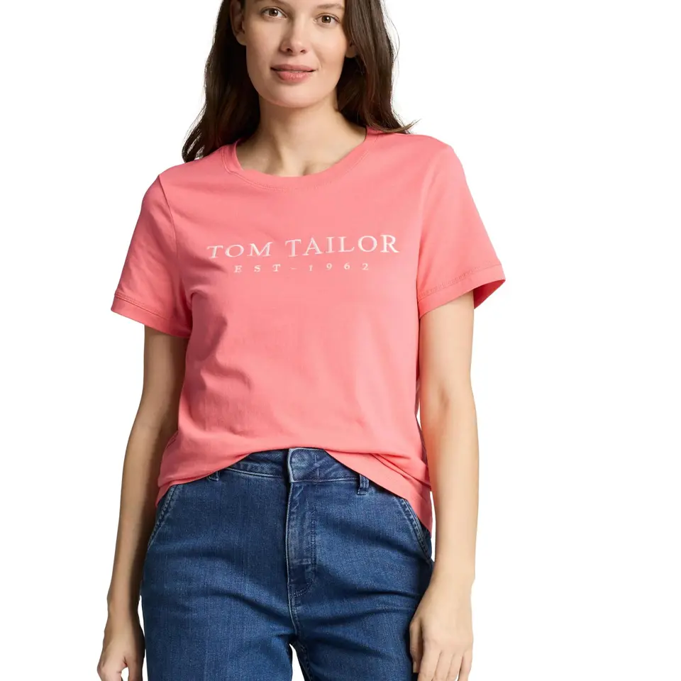 Basic T-Shirt mit Logo-Print