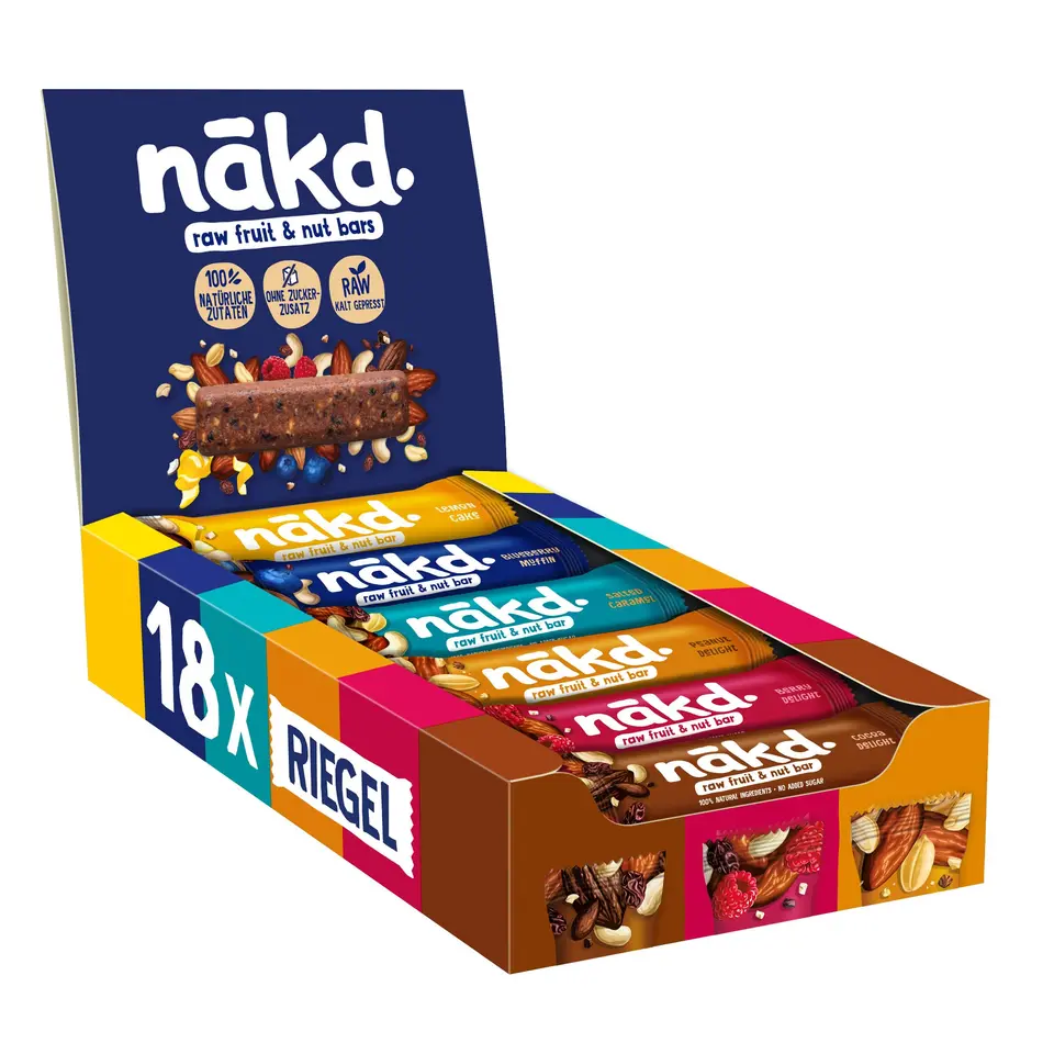 Nākd. Variety Pack – Frucht- und Nussriegel, 18 x 35g