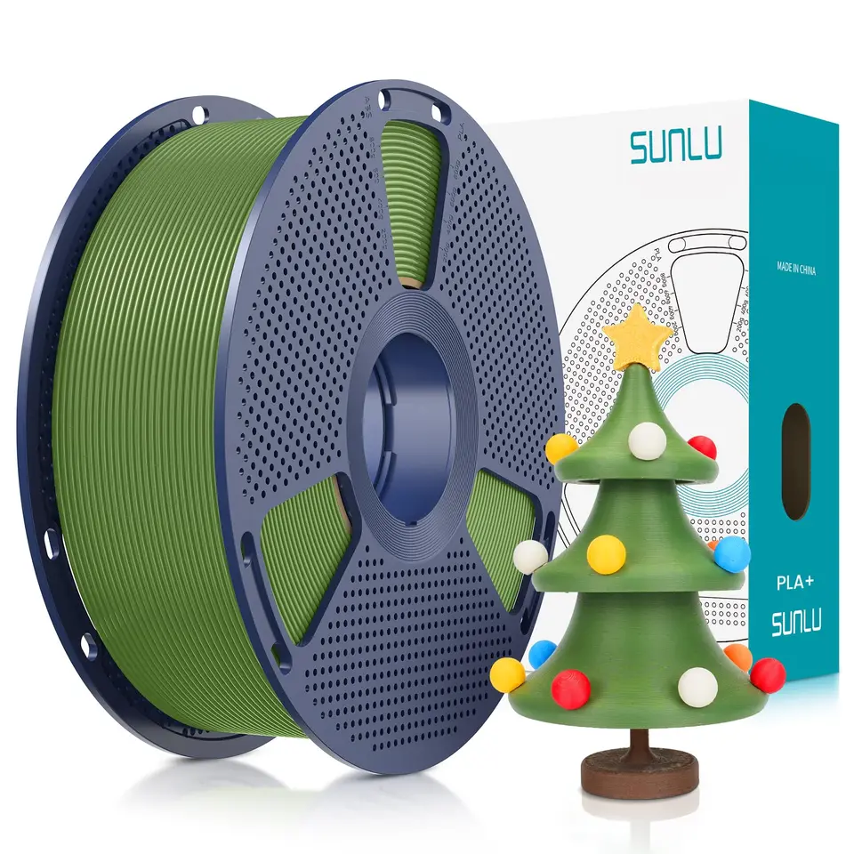 SUNLU PLA+ Filament 1.75mm 3D Drucker Filament 1KG Olivgrün