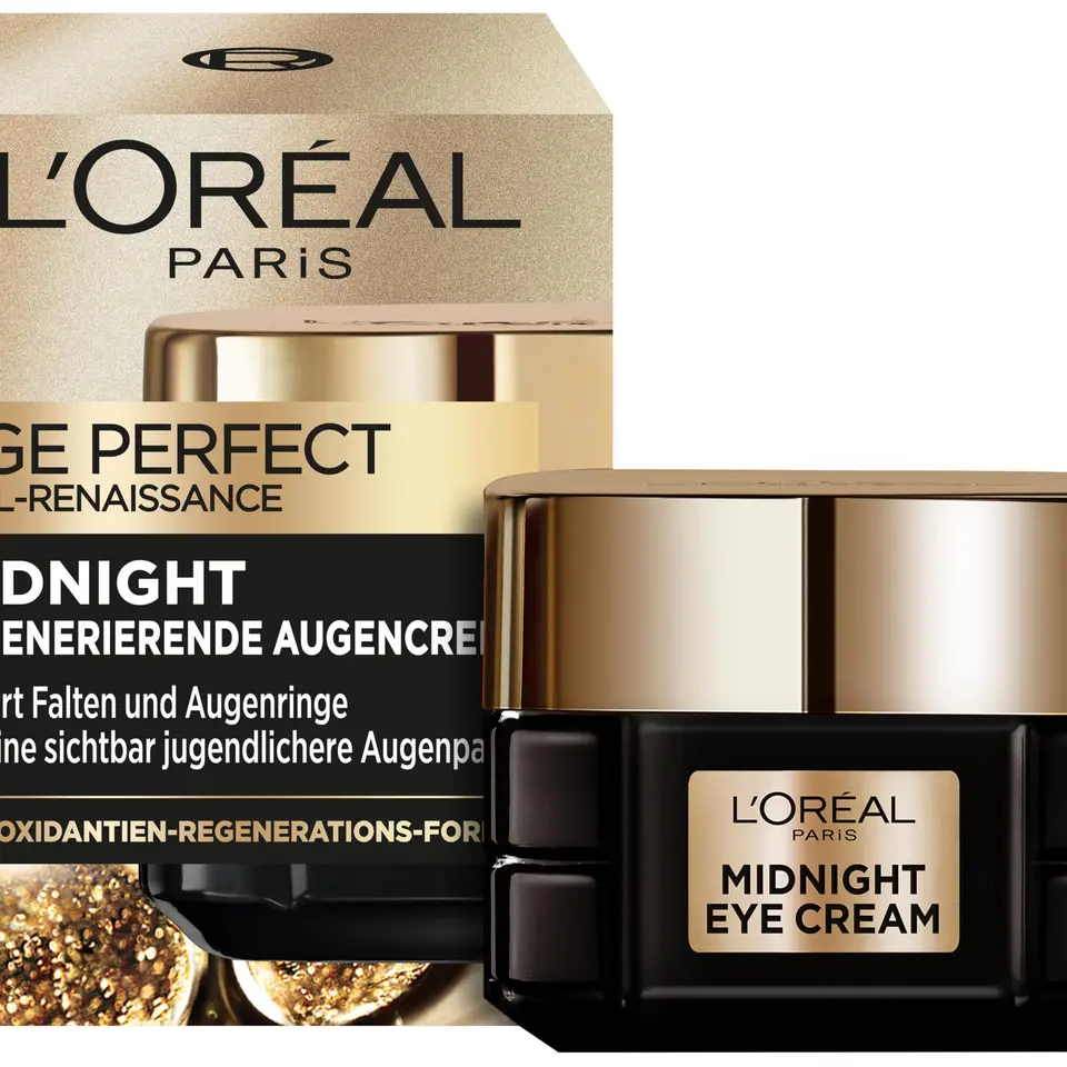 L'Oréal Paris Midnight Augencreme für Frauen, 15ml – für jugendlichere, wachere Augen