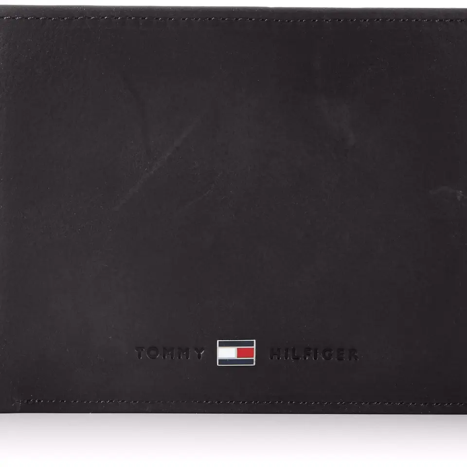 Tommy Hilfiger Geldbörse JOHNSON Schwarz Leder Herren Geldbeutel &amp; Portemonnaie