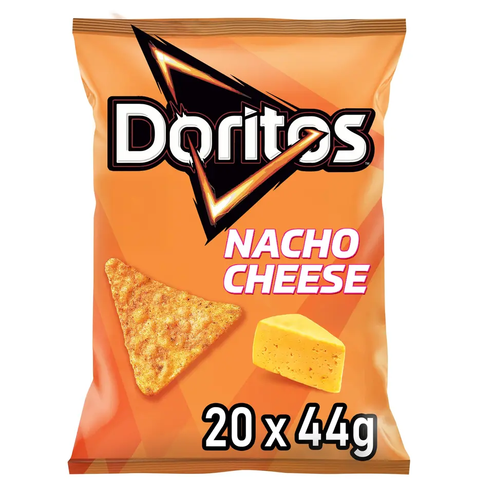Doritos Nacho Cheese - Kartoffelchips mit Käse-Geschmack (20 x 44g)