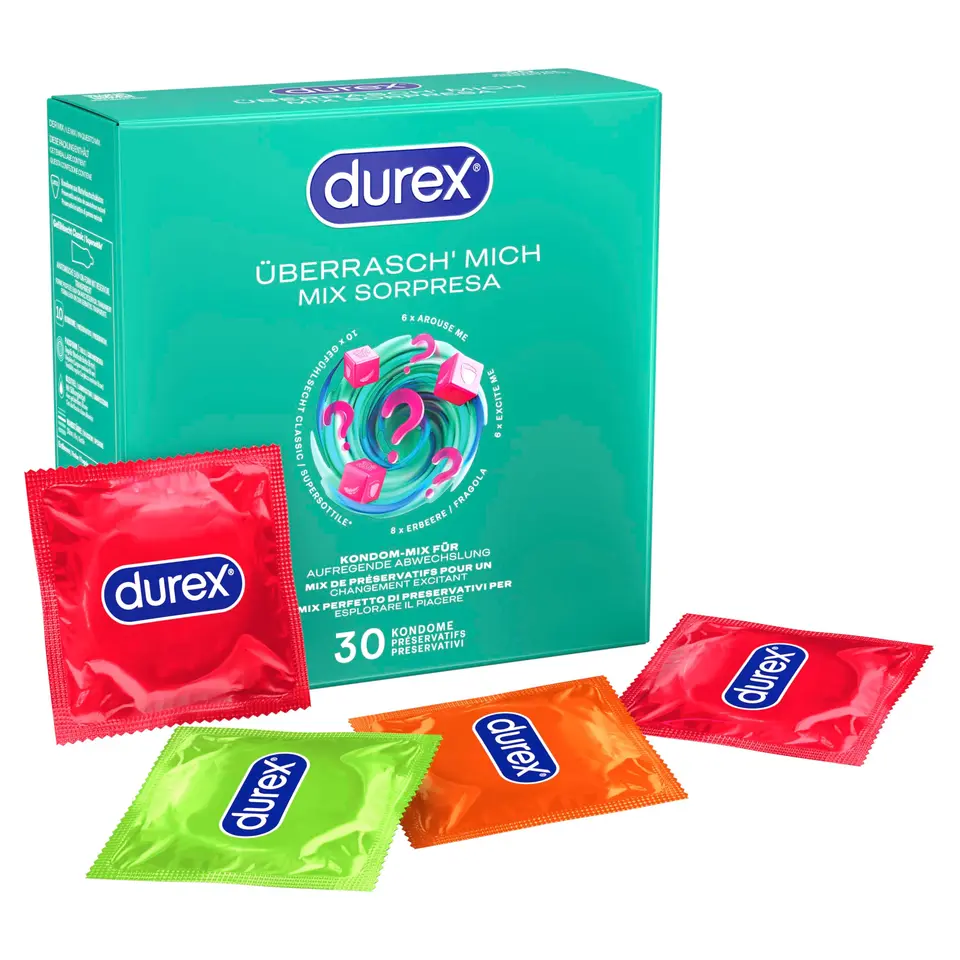 Durex Überrasch' Mich Kondome Mixpack - Probierpaket - JGA - 30 Stück