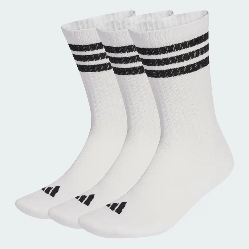 adidas Unisex 3Stripes Cushioned Sportswear Crew Socks 3er-Pack, weiß/schwarz/schwarz, 40-42