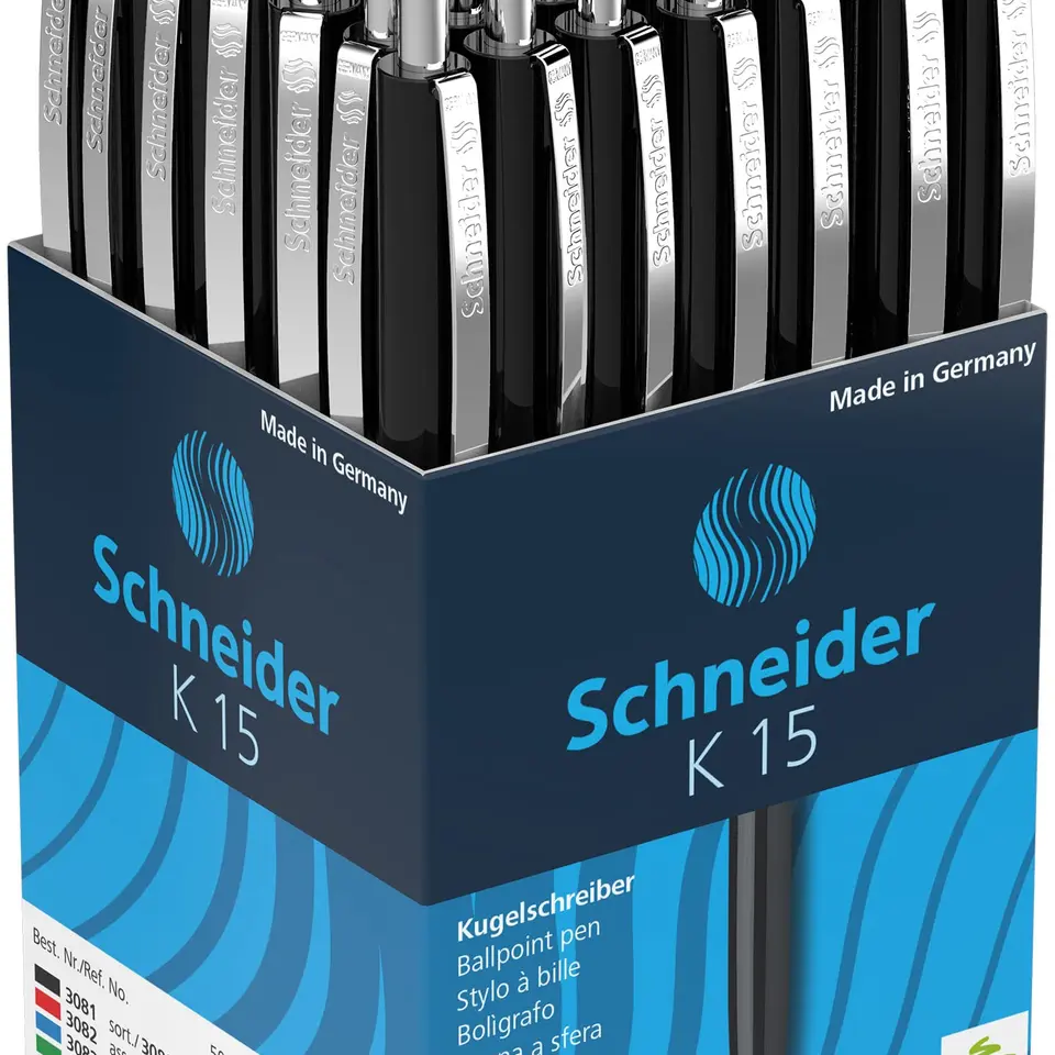 Schneider K15 Kugelschreiber 50 Stück Schwarz