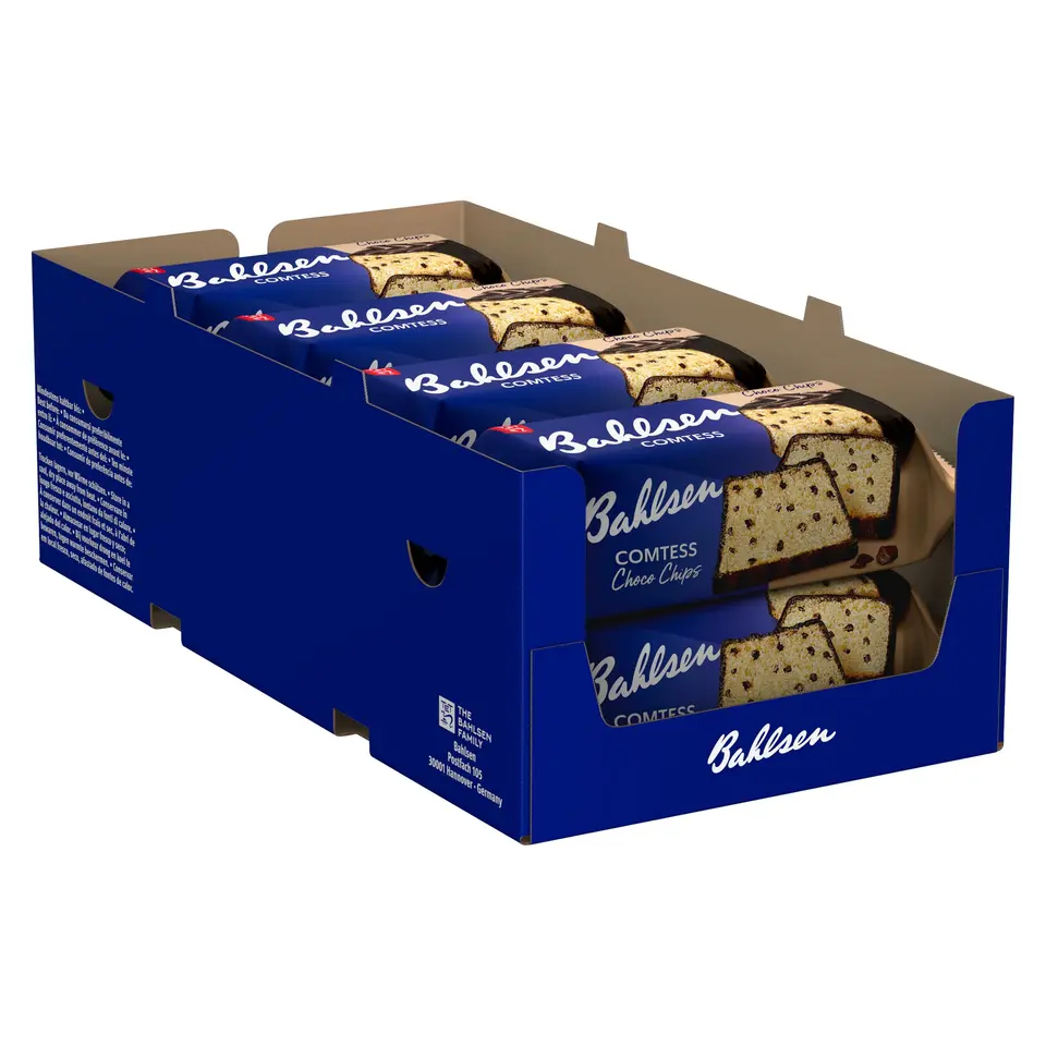 Bahlsen Comtess Choco-Chips - 8er Pack, saftiger Rührkuchen mit Schokoladenstückchen
