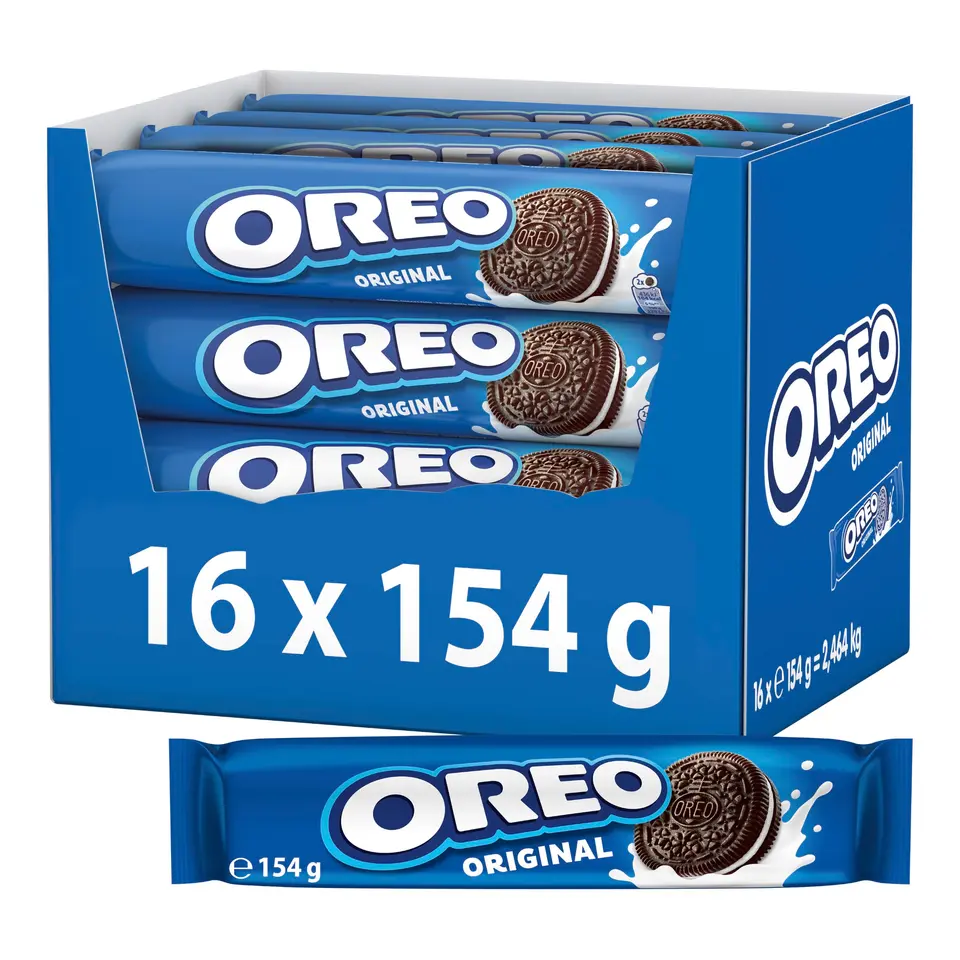 OREO Original Kekse – 16 x 154 g mit Vanillegeschmack Creme