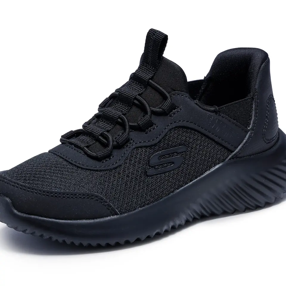 Skechers Jungen Bounder Brisk-Burst Slip-In Turnschuhe, Schwarz, Gr. 27.5 EU