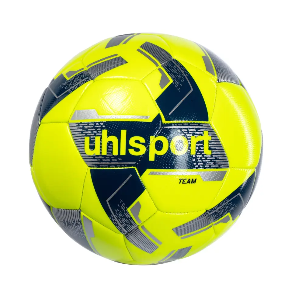 uhlsport Team Fußball, Trainingsball für Rasen, Größe 5, gelb/Silber
