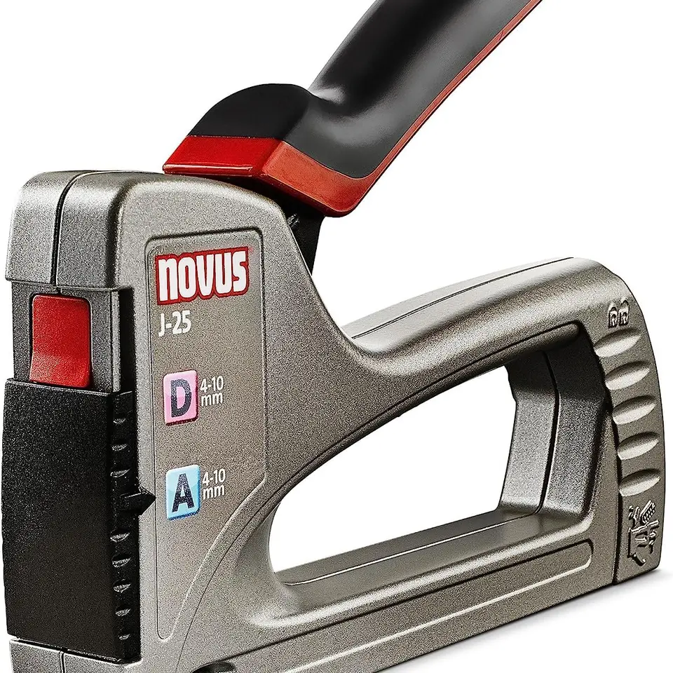 Novus Handtacker J-25, kleiner Profi-Tacker, Metall, für 4-10 mm Klammern