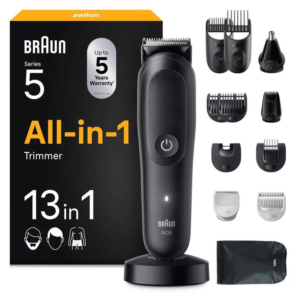 Braun Multigroom Series 5 13-in-1 Trimmer AIO5565 Schwarz