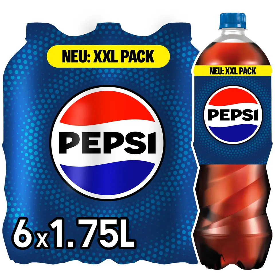 Pepsi Cola Das Original Koffeinhaltige Cola in Flaschen 6 x 1.75 l
