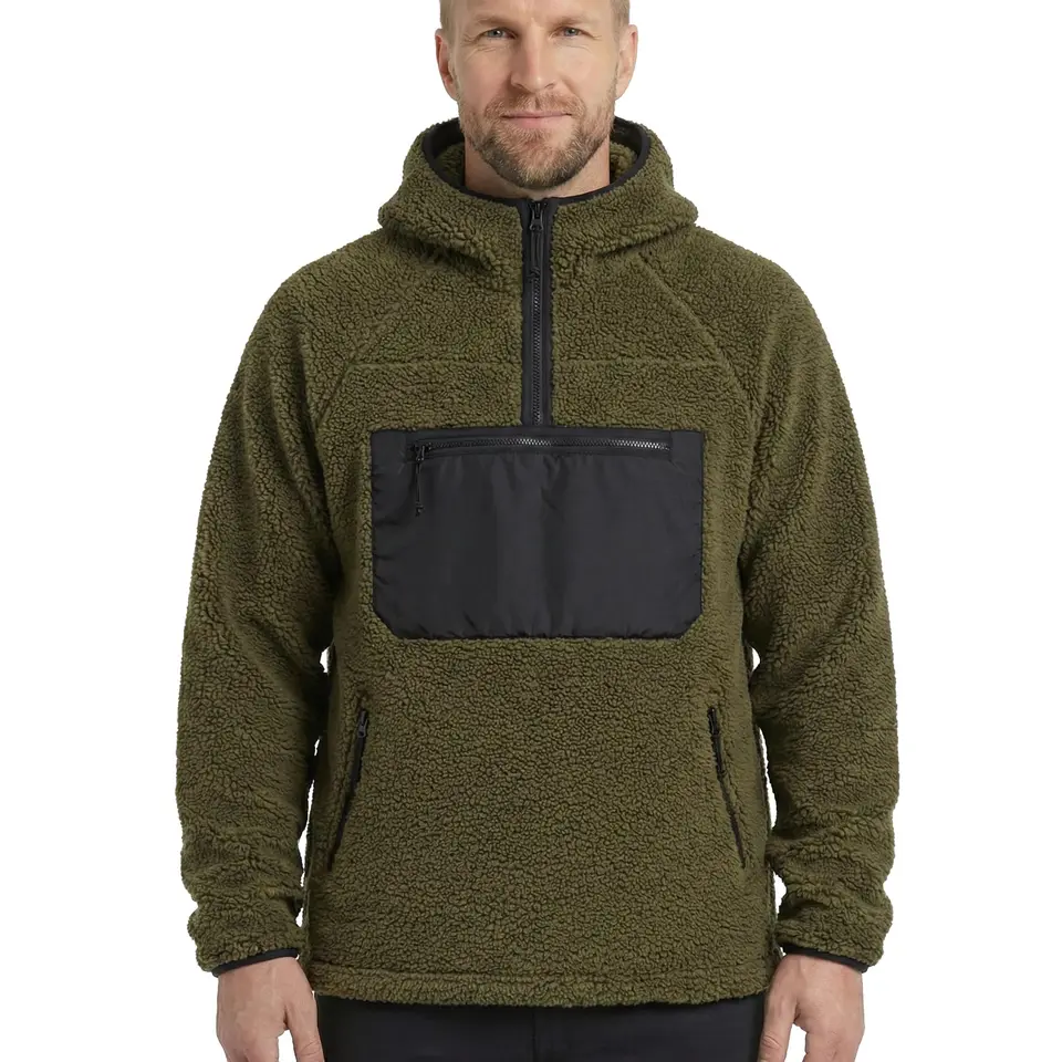 Brandit Teddyfleece Work Pullover 15Y, Olive, Größe M