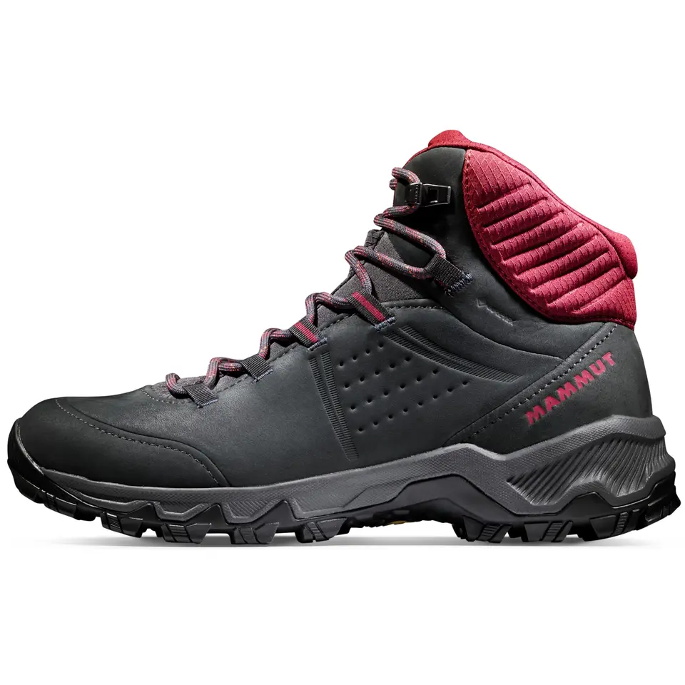 Mammut Nova IV Mid GTX Damen Wanderschuhe, wasserdicht, Gore-Tex, Outdoor, Hiking, Schwarz-Blutrot | 5