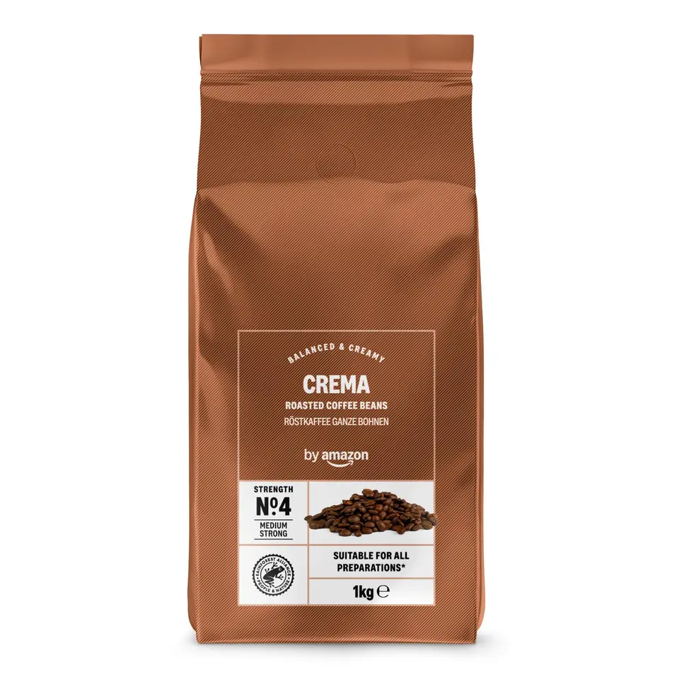 Amazon Espresso Crema Kaffee Bohnen Stärke 4, 1kg