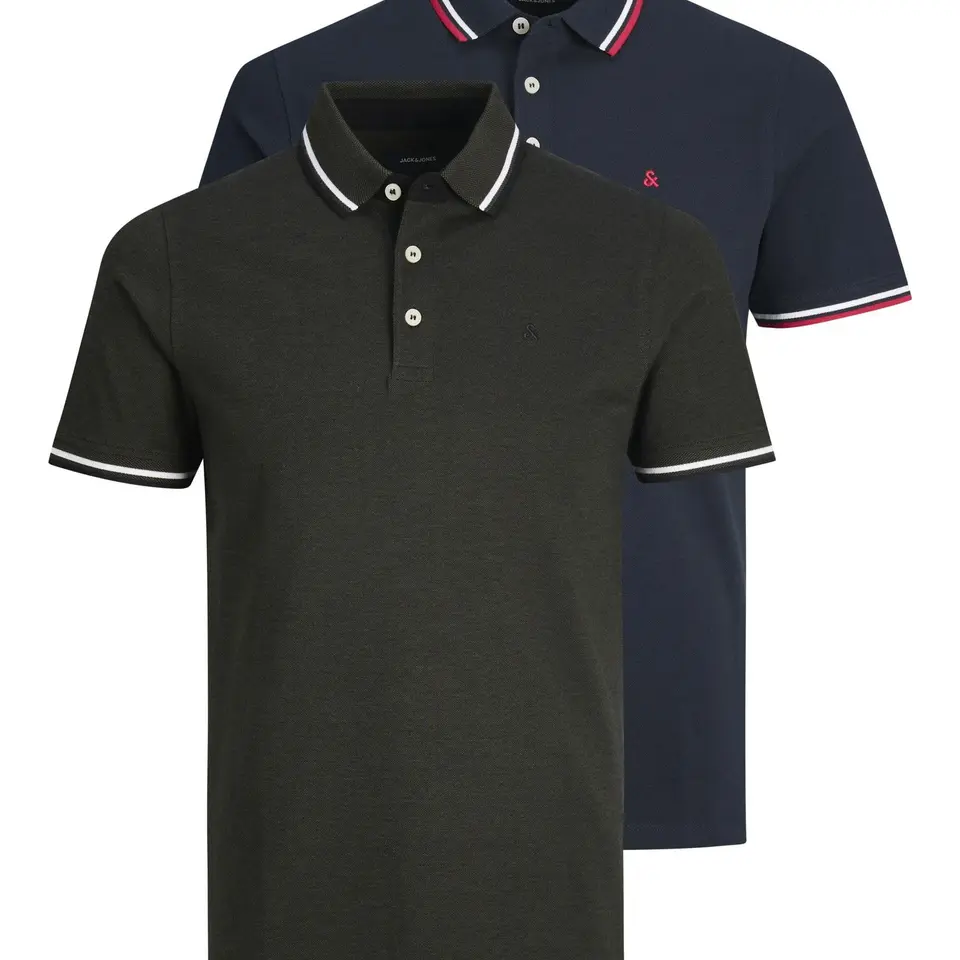 Jack & Jones Herren Polo-Shirt 2er Pack, Navy Blazer, S EU