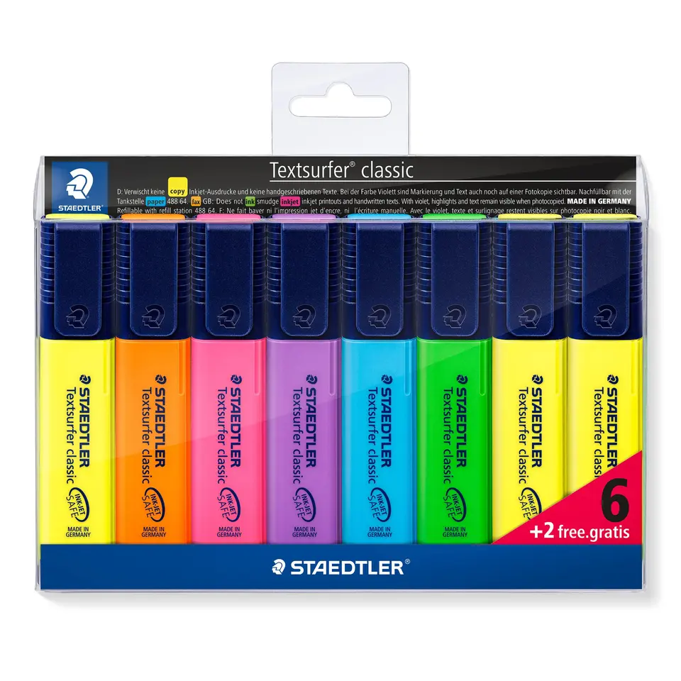 STAEDTLER Textsurfer Classic 364 Textmarker – 4er, Vintage-Farben