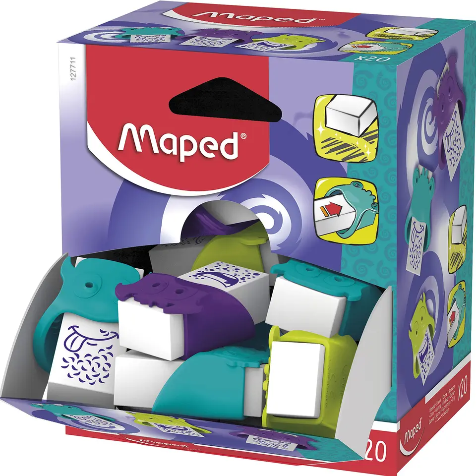 Maped Little Monster Radiergummis, mit Ärmeln, 20 Stück