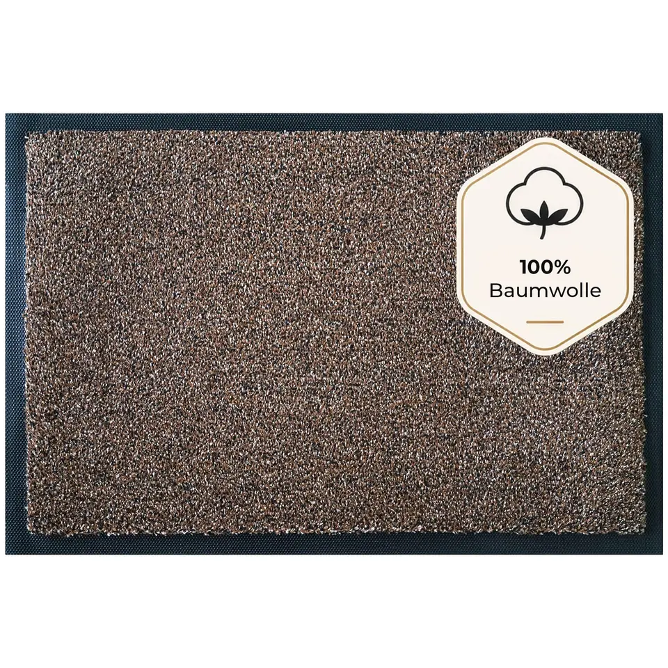 Floordirekt Fußmatte - Karat - Schmutzfangmatte, rutschfest, 40 x 60 cm, braun