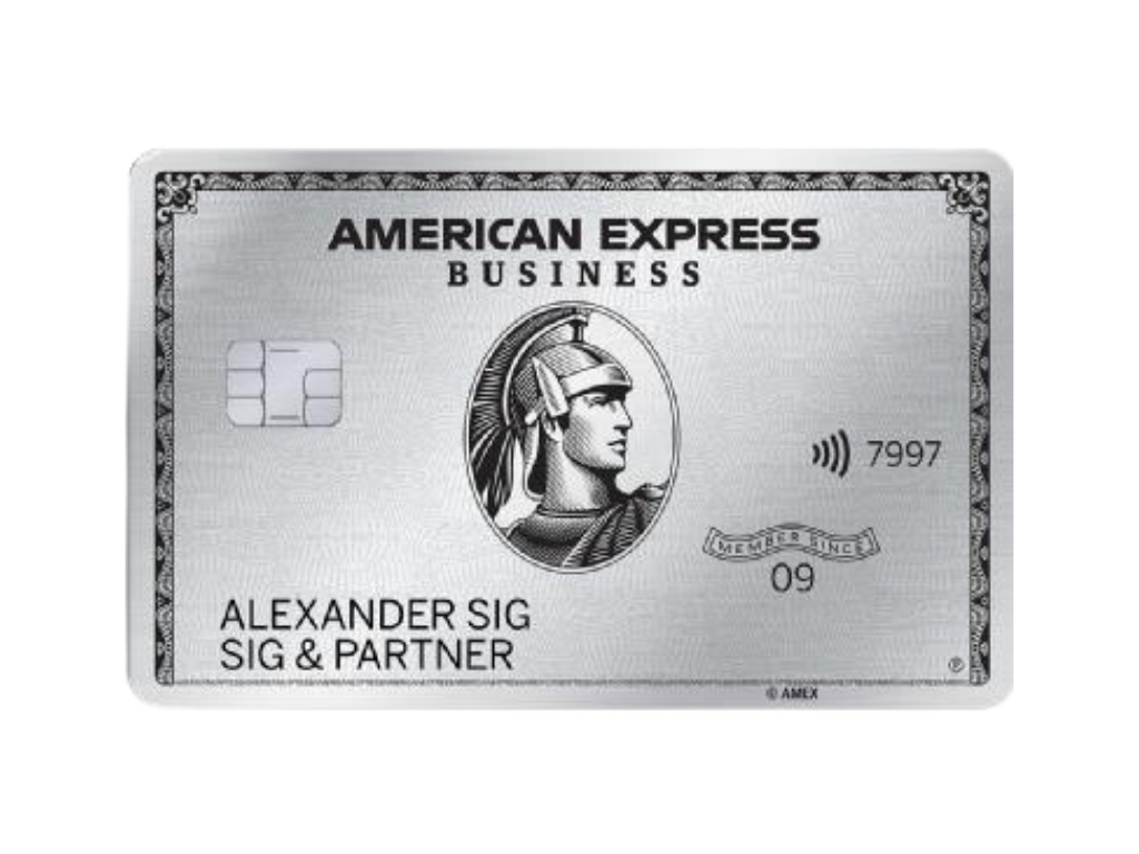 American Express Business Platinum Card in Silber
